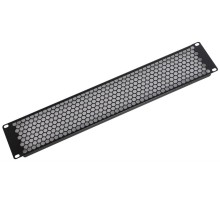 Фальшпанель ЦМО Фальшпанель в шкаф 19" 2U перфорированная, цвет черный