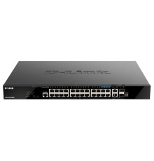 коммутатор D-Link PROJ Управляемый L3 стекируемый PoE-коммутатор, 20x1000Base-T PoE, 4x2.5GBase-T PoE, 2x10GBase-T, 2x10GBase-X SFP+, PoE-бюджет 370 Вт (740 Вт с DPS-700), CLI, консольный порт RJ-45, RPS