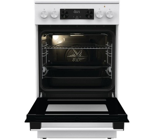 Плита GORENJE/ Стеклокерамическая плита, Цвет: Белый, Материал дверцы: Стеклянная дверца, GentleClose: шарнир с плавным закрыванием дверцы духовки, Тип духовки: Мультифункциональная духовка, Стеклокерамическая варочная панель, Количество конфорок: 4 конфо