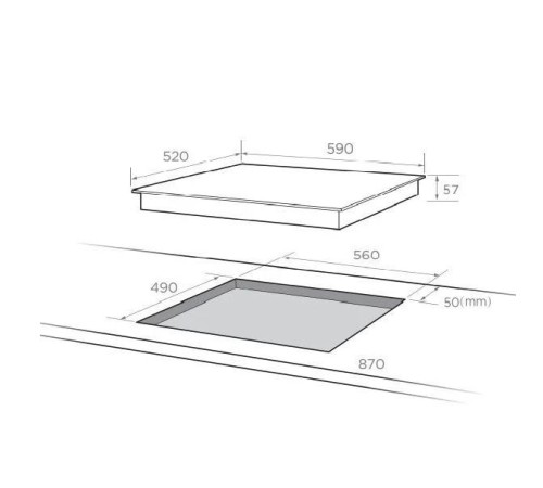 Индукционная варочная поверхность Midea/ MDK/Индукционная варочная поверхность, ширина 60 см, 4 индукционные зоны,  функция Booster, сенсорное управление, 9 уровней мощности, таймер, индикаторы остаточного тепла, функция "Защита детей", стеклоке