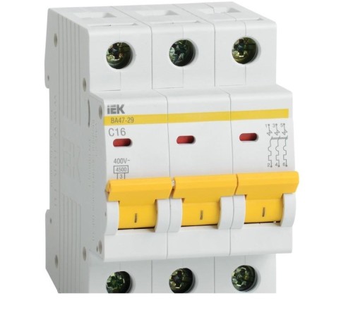 KARAT Авт. выкл. ВА47-29 3P B 40А 4,5кА IEK