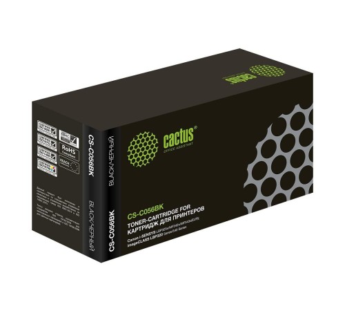 -/ Картридж лазерный Cactus CS-C056BK 056BK черный (10000стр.) для Canon i-SENSYS LBP325x/MF542x/MF543x