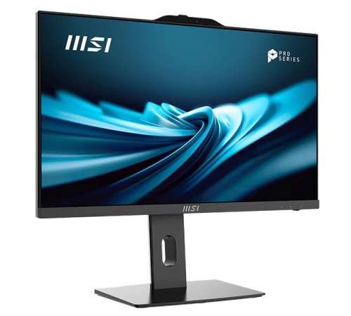Моноблок MSI Pro AP242P 14M AiO 23,8" FHD(1920x1080)IPS AG Non-touch, Core i3-14100 (3.5GHz), 8Gb DDR5 (1x8Gb),256GB SSD, Intel UHD,WiFi,BT,camera,WirelessKB&mouse Eng/Rus,noOS,1y w-ty,Black