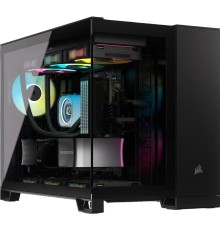 Корпус без блока питания/ Case Corsair iCUE LINK 2500X RGB, Midi-Tower, TG, 2x120mm RGB, 2xUSB-A 3.2, 1xUSB 3.2 Type-C, mATX, mITX Black