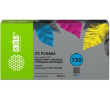 -/ Картридж струйный Cactus CS-P2V68A №730 голубой (300мл) для HP Designjet T1600/1700/2600