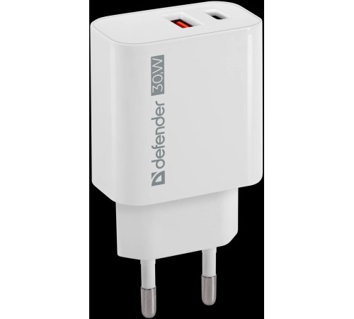 Defender Сетевое ЗУ UPA-130 USB-C/PD30W+USB-A/QC3.0