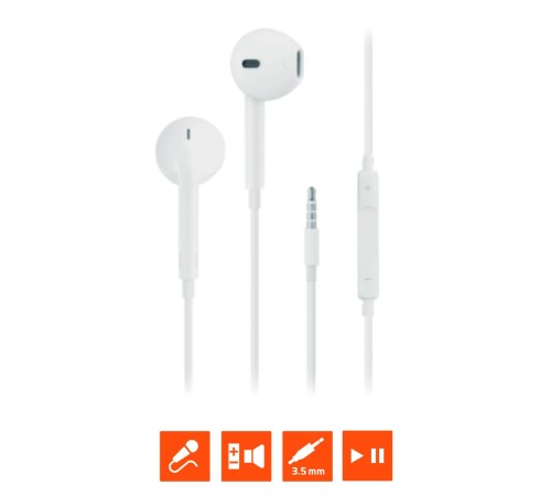 Наушники вставные GoPower GPHP05 белый Наушники вставные GoPower GPHP05 белый