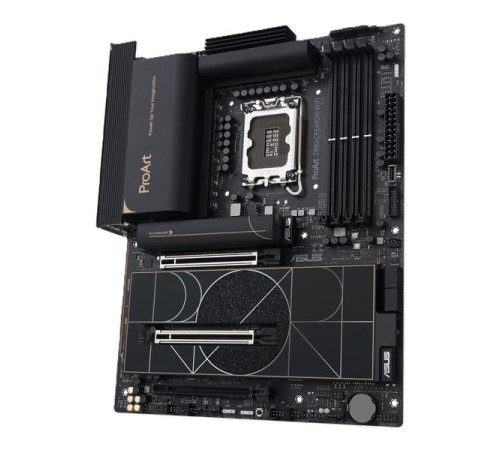 Материнская плата ASUS PROART Z890-CREATOR WIFI, LGA1851, Z890, 4*DDR5, 4*SATA, 5*M.2, 6*USB 3.2, 1*USB 2.0, Type-C, 3*PCIx16, DP+HDMI, ATX; 90MB1JD0-M0EAY0