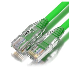 GCR Патч-корд 3.0m LSZH UTP кат.5e, зеленый, коннектор ABS, 24 AWG, ethernet high speed 1 Гбит/с, RJ45, T568B, GCR-52670