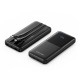 Power Bank Vention 10000mAh(Micro-USB/C/A/A) со встроенными кабелями 22.5W Чёрный с LED Дисплеем, шт.