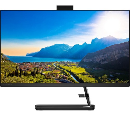 Моноблок/ Lenovo IdeaCentre AIO 3 27IAP7   27"(1920x1080 IPS)/Intel Core i5 12450H(2Ghz)/16384Mb/512SSDGb/noDVD/Int:Intel UHD Graphics/Cam/BT/WiFi/war 1y/8.82kg/black/noOS + RU kbd, mouse USB