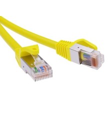Патч-корд экранированный CAT6 F/UTP 4х2, LSZH, желтый, 2.0м