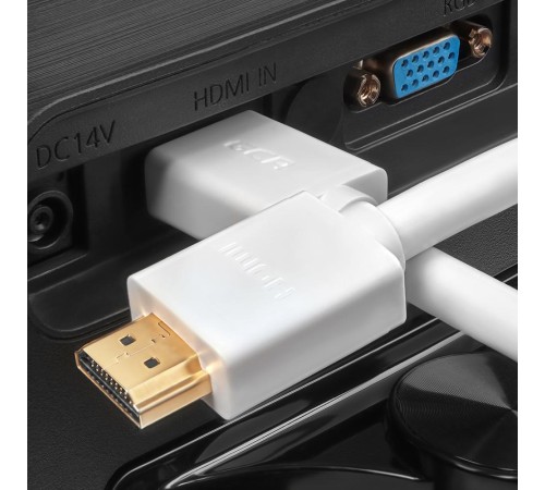 Greenconnect Кабель 1.0m HDMI версия 2.0 HDR 4:2:2, Ultra HD, 4K 60 fps 60Hz/5K*30Hz, 3D, AUDIO, 18.0 Гбит/с, 28/28 AWG, OD7.3mm, тройной экран, белый, GCR-HM761-1.0m Greenconnect Кабель 1.0m HDMI версия 2.0 HDR 4:2:2, Ultra HD, 4K 60 fps 60Hz/5K*30Hz, 3D, AUDIO, 18.0 Гбит/с, 28/28 AWG, OD7.3mm, тройной экран, белый, GCR-HM761-1.0m