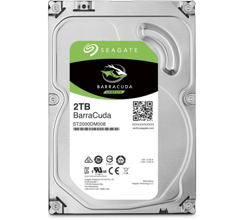 Жесткий диск/ HDD Seagate SATA3 2Tb Barracuda 7200 256Mb 1 year warranty