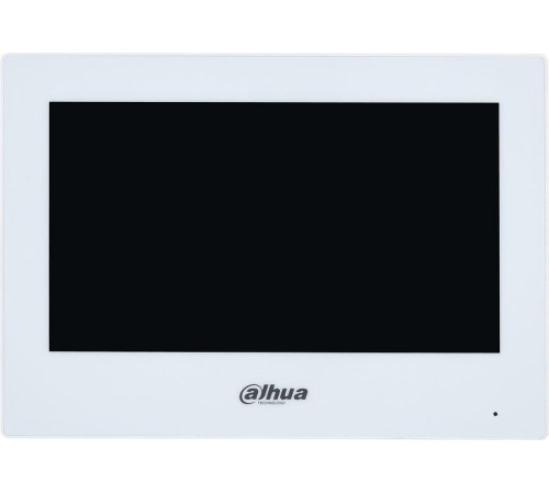 Видеодомофон IP 7 дюймовый с WiFi 2.4ГГц белый 1024x600 разрешение мкостной сенсорный экран; тревожные входы / выходы 6/1; LAN; Возможность просмотра IP видеокамер; Питание: DC 12В/PoE; Габаритные размеры: 190 мм 135 мм 26 мм; Установка-на стену.