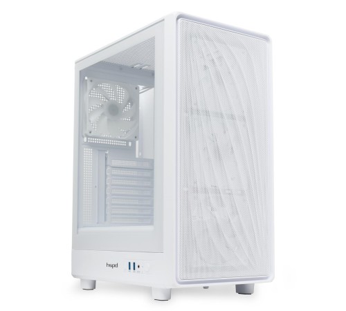 Корпус без блока питания/ Case HSPD M510, Mesh Mid Tower, White, TG, 0.5 SPCC, 4x120mm ARGB (Orbis F1) ATX, mATX, mITX 180/280/160mm 1x2.5", 1x3.5", 7xPCI 2xUSB-A 3.0 517x277x418mm Корпус без блока питания/ Case HSPD M510, Mesh Mid Tower, White, TG, 0.5 SPCC, 4x120mm ARGB (Orbis F1) ATX, mATX, mITX 180/280/160mm 1x2.5", 1x3.5", 7xPCI 2xUSB-A 3.0 517x277x418mm