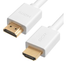 Greenconnect Кабель 1.0m HDMI версия 2.0 HDR 4:2:2, Ultra HD, 4K 60 fps 60Hz/5K*30Hz, 3D, AUDIO, 18.0 Гбит/с, 28/28 AWG, OD7.3mm, тройной экран, белый, GCR-HM761-1.0m