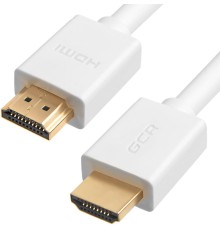Greenconnect Кабель 1.0m HDMI версия 2.0 HDR 4:2:2, Ultra HD, 4K 60 fps 60Hz/5K*30Hz, 3D, AUDIO, 18.0 Гбит/с, 28/28 AWG, OD7.3mm, тройной экран, белый, GCR-HM761-1.0m