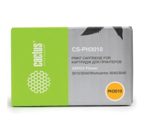-/ Картридж лазерный Cactus CS-PH3010 106R02181 черный (1000стр.) для Xerox Phaser 3010/WorkCentre 3045