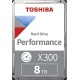 Жесткий диск/ HDD Toshiba X300 SATA3 8Tb 3.5"" 7200 256Mb 1 year warranty (analog HDWR180UZSVA)