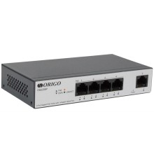 Коммутатор ORIGO Неуправляемый PoE-коммутатор, 4x1000Base-T PoE, 1x1000Base-T, PoE-бюджет 60 Вт, корпус металл