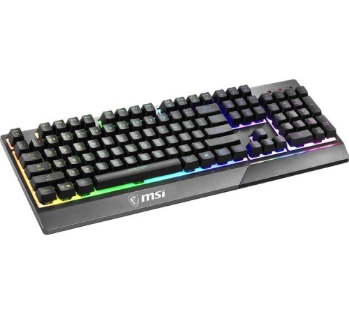 клавиатура проводная Gaming Keyboard MSI VIGOR GK30, Wired, Mechanical-like plunger switches. 6 zones RGB lighting with several lighting effects.  Anti-ghosting Capability. Water Resi (незначительное повреждение коробки)