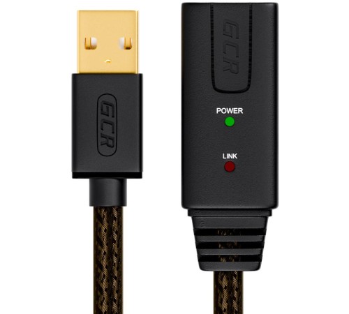 Greenconnect Удлинитель 3.0m USB 2.0, AM/AF, черно-прозрачный, с активным усилителем сигнала, 28/24 AWG, разъём для доп.питания, GCR-UEC3M2-BD2S-3.0m Greenconnect Удлинитель 3.0m USB 2.0, AM/AF, черно-прозрачный, с активным усилителем сигнала, 28/24 AWG, разъём для доп.питания, GCR-UEC3M2-BD2S-3.0m