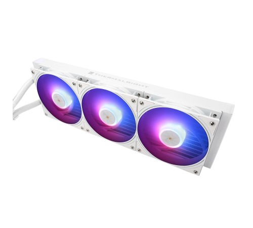 Водяное охлаждение для процессора/ Water Cooling System Thermalright Frozen Warframe Pro 360 White Argb (360mm, White, ARGB/ Fans: 3x120mm, 70.84CFM, 29.8dBA, 2000RPM/ Pump height 60mm, 23dBA, 3000RPM, Rad thickness 27mm/ S: 1200, 1700, 1851, 2011, 2066,