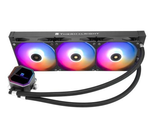 Система жидкостного охлаждения/ Water Cooling System Thermalright Frozen Prism 360 Black ARGB (360mm, Black, ARGB/ Fans: 3x120mm, 70.4CFM, 27dBA, 1850RPM/ Pump height 53mm, 23dBA, 3300RPM, Rad thickness 27mm/ S: 1700, 1200, 20XX, 115X, AM5, AM4) Система жидкостного охлаждения/ Water Cooling System Thermalright Frozen Prism 360 Black ARGB (360mm, Black, ARGB/ Fans: 3x120mm, 70.4CFM, 27dBA, 1850RPM/ Pump height 53mm, 23dBA, 3300RPM, Rad thickness 27mm/ S: 1700, 1200, 20XX, 115X, AM5, AM4)