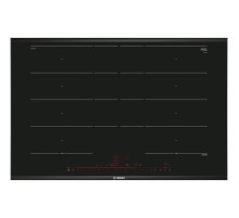 Встраиваемая индукционная панель BOSCH Индукционная,  5.1x80.2x52.2, стеклокерамическая поверхность, индукция, независ., без рамки, цвет:черный