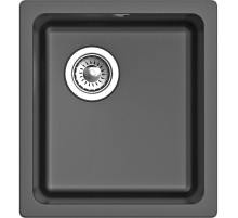 Кухонная мойка RIVELATO RIVELATO Мойка BERKANA 35 1-чаш 415*455, монтаж: универсальный, материал: кварц, цвет антрацит