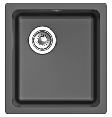 Кухонная мойка RIVELATO RIVELATO Мойка BERKANA 35 1-чаш 415*455, монтаж: универсальный, материал: кварц, цвет антрацит