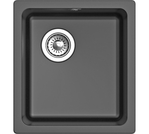 Кухонная мойка RIVELATO RIVELATO Мойка BERKANA 35 1-чаш 415*455, монтаж: универсальный, материал: кварц, цвет антрацит Кухонная мойка RIVELATO RIVELATO Мойка BERKANA 35 1-чаш 415*455, монтаж: универсальный, материал: кварц, цвет антрацит