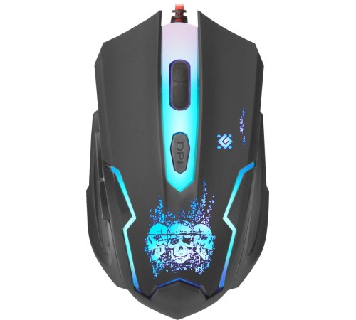 Defender Проводная игровая мышь Skull GM-180L оптика,6кнопок,800-3200dpi