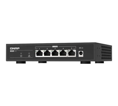 Коммутатор/ QNAP QSW-1105-5T 5-Port RJ-45 Unmanaged 2.5Gbps fanless switch, Switching Capacity 25Gbps