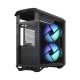 Корпус ПК без блока питания/ Case Fractal Design Torrent Compact RGB TG Light Tint, Midi-Tower, 2x180mm RGB, 2xUSB-A 3.2 + 1xUSB 3.2 Type-C E-ATX, SSI-CEB, ATX, mATX, mITX Black