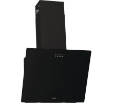 Вытяжка GORENJE/ Вытяжка GORENJE, наклонная, 60 см, отвод/рециркуляция, 3 скорости, периметральная система всасывания P.A.S., LED освещение, электронное управление, обратный клапан, энергоэффективность В, уровень шума до 65 дБ, цвет черный