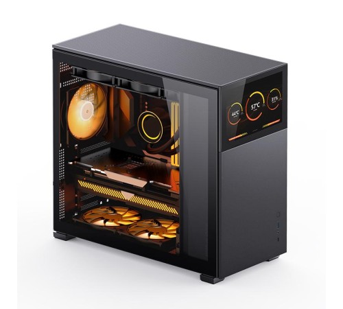 Корпус без блока питания/ Case JONSBO D41 STD SCREEN, Midi-Tower, TG, no fans, 1xUSB-A 3.2 + 1xUSB-C 3.2, ATX, mATX, mITX Black