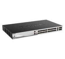 Коммутатор D-Link PROJ Управляемый L3 стекируемый коммутатор, 24x1000Base-X SFP, 2x10GBase-T, 4x10GBase-X SFP+, CLI, порт управления 1000Base-T, консольный порт RJ-45, 1xUSB, RPS, поддержка Dying Gasp