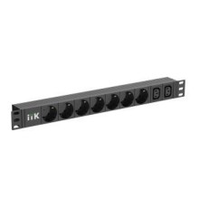 PDU 7 розеток нем. ст. + 2 С13 1U каб. 2м нем. ст.
