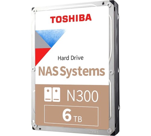 Жесткий диск/ HDD Toshiba N300 NAS SATA3 6Tb 3.5" 7200 256Mb (analog HDWG160UZSVA) 1 year warranty