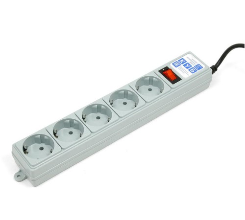 Фильтр-удлинитель Power Cube B 3.0 м 5 розеток (серый) 10А/2,2кВт/ Surge protector Power Cube B 3.0 m 5 outlets (gray) 10A / 2.2kW Фильтр-удлинитель Power Cube B 3.0 м 5 розеток (серый) 10А/2,2кВт/ Surge protector Power Cube B 3.0 m 5 outlets (gray) 10A / 2.2kW