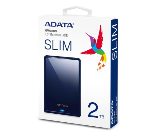 Внешний жесткий диск/ Portable HDD 2TB ADATA HV620S (Blue), USB 3.2 Gen1, 115x78x11.5mm, 152g /3 года/ Внешний жесткий диск/ Portable HDD 2TB ADATA HV620S (Blue), USB 3.2 Gen1, 115x78x11.5mm, 152g /3 года/