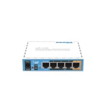 Точка доступа wi-fi MikroTik hAP with 650MHz CPU, 64MB RAM, 5xLAN, built-in 2.4Ghz 802.11b/g/n 2x2 two chain wireless with integrated antennas, USB, RouterOS L4, desktop case, PSU