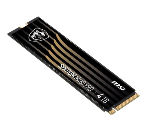 Твердотельный накопитель MSI SSD SPATIUM M480 Pro, 4000GB, M.2(22x80mm), NVMe, PCIe 4.0 x4, 3D TLC, R/W 7400/7000, IOPs 1 000 000/1 000 000, DRAM buffer 2048MB, TBW 3000, DWPD 0.41 (5 лет) Твердотельный накопитель MSI SSD SPATIUM M480 Pro, 4000GB, M.2(22x80mm), NVMe, PCIe 4.0 x4, 3D TLC, R/W 7400/7000, IOPs 1 000 000/1 000 000, DRAM buffer 2048MB, TBW 3000, DWPD 0.41 (5 лет)