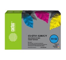 -/ Чернила Cactus CS-GT51-52M/C/Y многоцветный набор 4x100мл для DeskJet GT 5810/5820/5812/5822