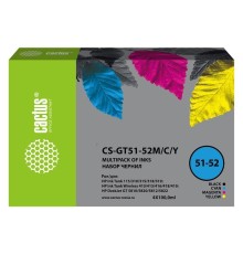-/ Чернила Cactus CS-GT51-52M/C/Y многоцветный набор 4x100мл для DeskJet GT 5810/5820/5812/5822