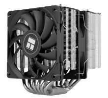 Кулер для процессора/ CPU Cooler Thermalright Royal Knight 120 SE (4-pin PWM, 155mm, Ni/Cu, 6x6mm, 2x120mm, 66.17CFM/59CFM, 25.6dBA/26.1dBA, 1500RPM/1800RPM, S: 1200, 1700, 1851, 115X, AM4, AM5, silver, black)