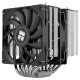 Кулер для процессора/ CPU Cooler Thermalright Royal Knight 120 SE (4-pin PWM, 155mm, Ni/Cu, 6x6mm, 2x120mm, 66.17CFM/59CFM, 25.6dBA/26.1dBA, 1500RPM/1800RPM, S: 1200, 1700, 1851, 115X, AM4, AM5, silver, black)