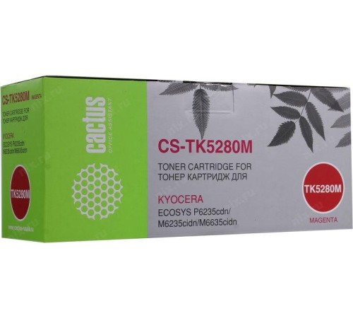 -/ Картридж лазерный Cactus CS-TK5280M TK-5280M пурпурный (11000стр.) для Kyocera Ecosys P6235cdn/M6235